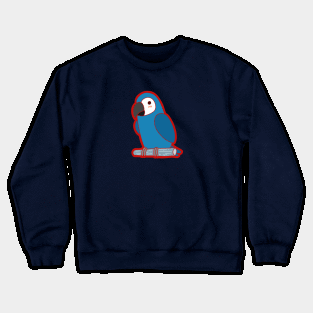 Cute Parrot - Blue & White Crewneck Sweatshirt